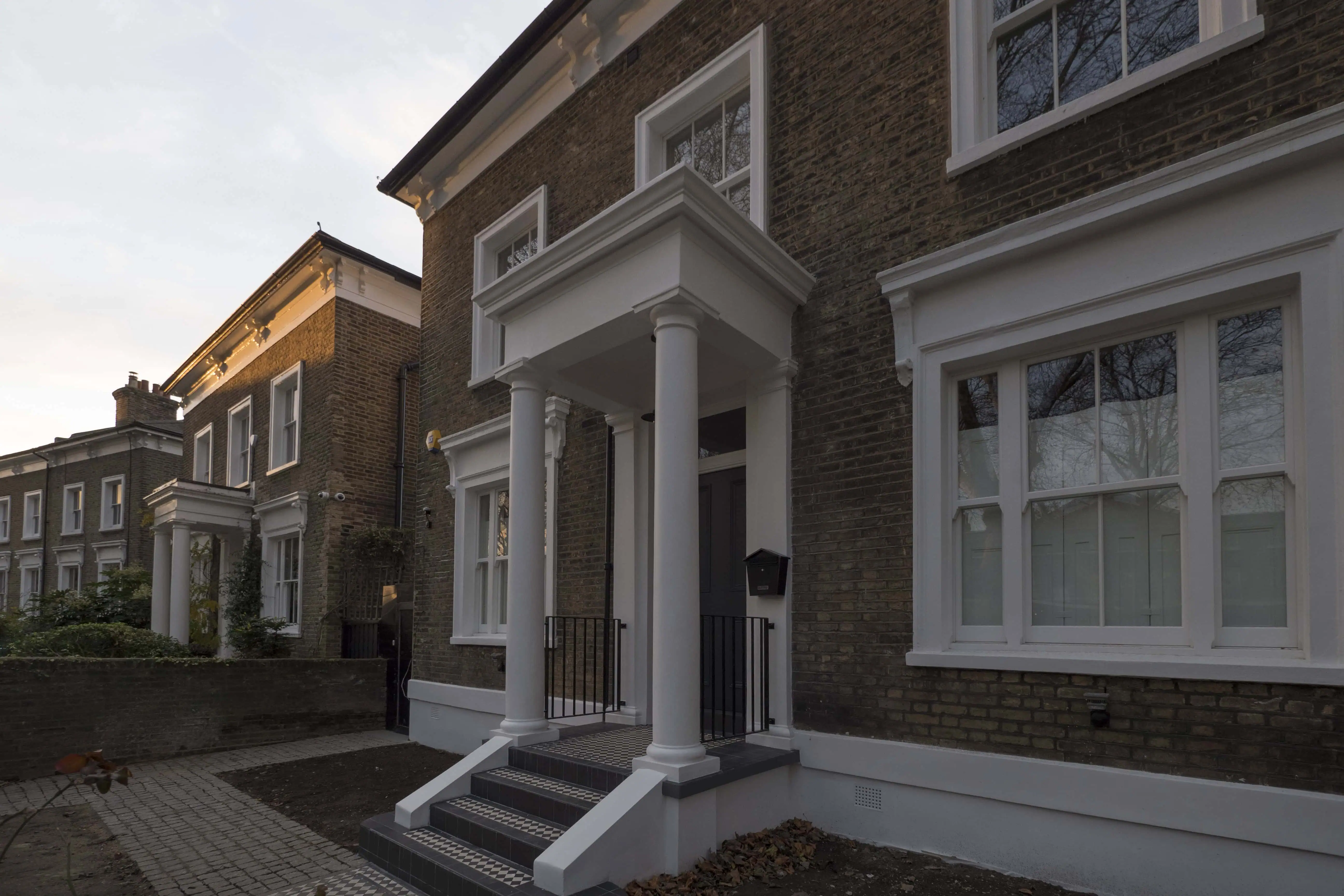 Exterior, Victorian brick terrace façade